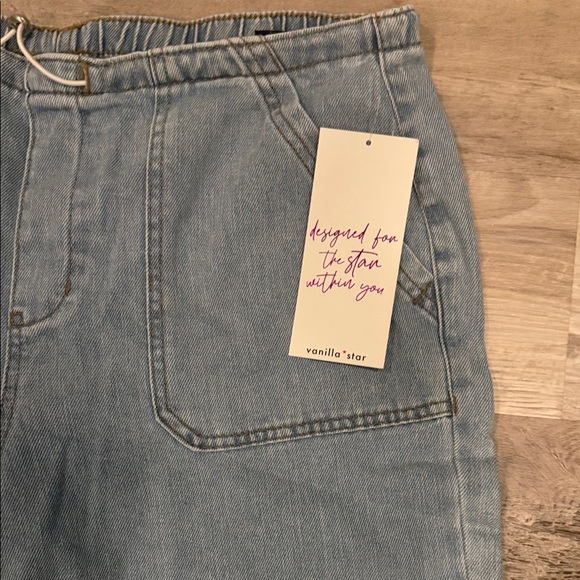 Vanilla Star Ultra Cozy Wide Leg Women's Light Blue Jeans - Picture 2 of 8